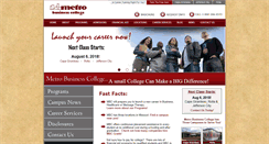 Desktop Screenshot of metrobusinesscollege.edu